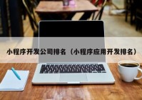 小程序開發(fā)公司排名（小程序應用開發(fā)排名）