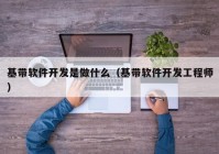 基帶軟件開發(fā)是做什么（基帶軟件開發(fā)工程師）