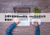 怎樣才能做好seo優(yōu)化（seo怎么優(yōu)化效果更好）