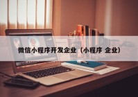 微信小程序開發(fā)企業(yè)（小程序 企業(yè)）