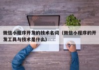 微信小程序開發(fā)的技術(shù)名詞（微信小程序的開發(fā)工具與技術(shù)是什么）