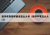 軟件開發(fā)初學者該怎么入手（軟件開發(fā)怎么入門）